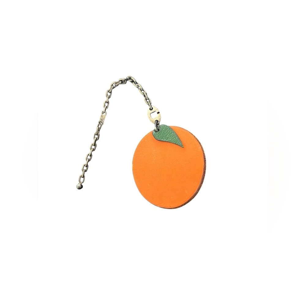 Hermès Chevre Mysore Orange Bag Charm - Picture 2 of 12